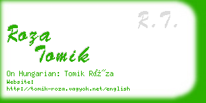 roza tomik business card